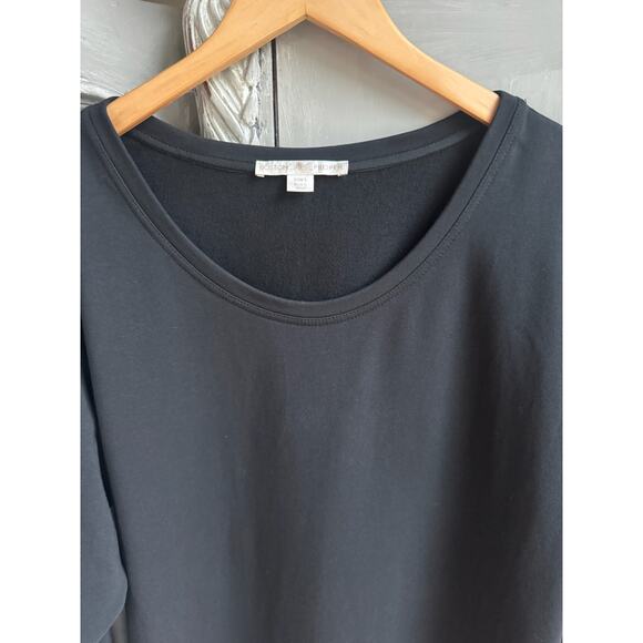 Boston Proper Dress Sz L - Travel Collection Knee Length Black Long Sleeve Knit - Picture 3 of 11